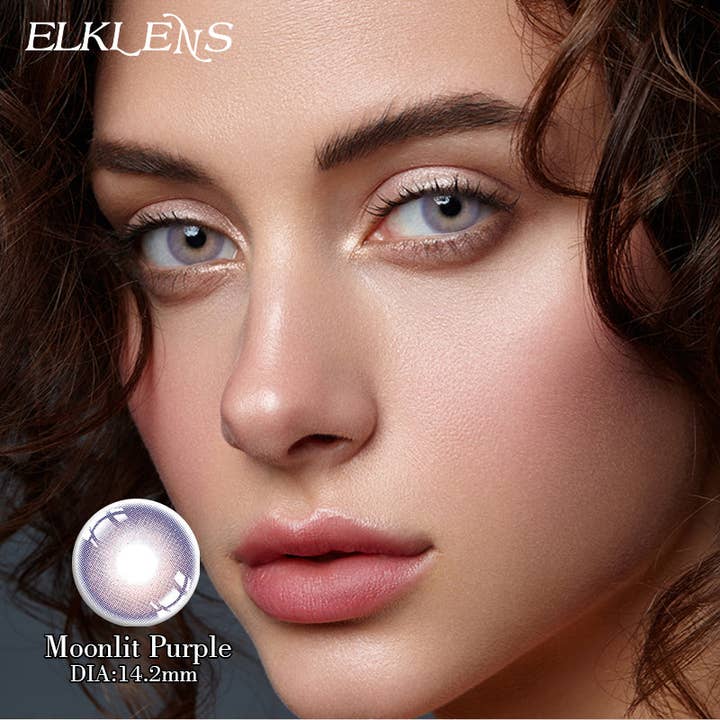 ELKLENS - Wholesale Contact Lenses - ELKLENS Moonlight Purple Prescription Colored Contact Lenses5