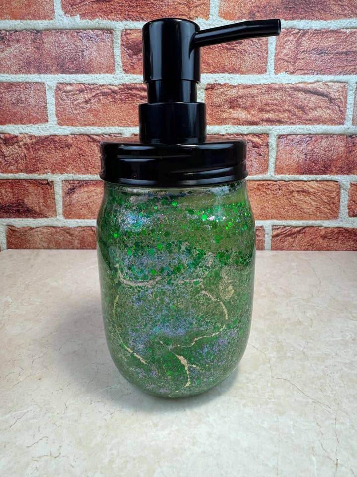 Green Liquid Soap Dispenser-Elegant Bathroom Decor & Kitchen Accessory for wholesale by Dandi Creations
