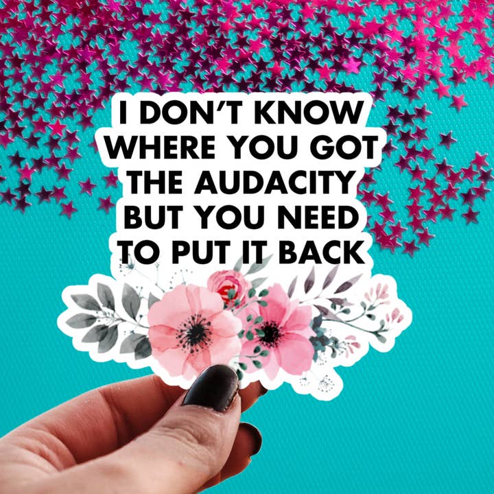 I Don’t Know Where You Got the Audacity Sticker - Snarky for wholesale by Pretty Toxic Stickers