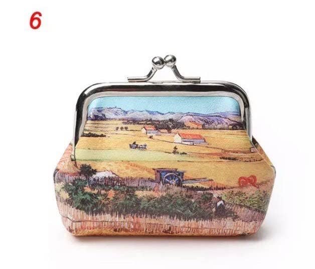 Magnifique Hearts - Wholesale Coin Purse - Women's - Van Gogh Art Canvas Coin Purses with Kiss Lock Closure14