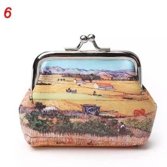 Magnifique Hearts - Wholesale Coin Purse - Women's - Van Gogh Art Canvas Coin Purses with Kiss Lock Closure14