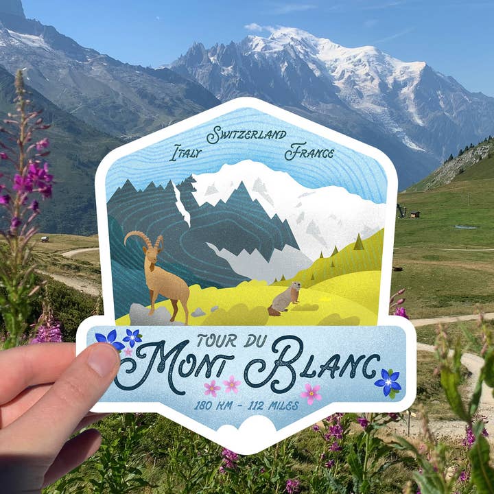 Tour Du Mont Blanc - TMB Sticker - Vinyl Sticker for wholesale by Cloud on a Mountain
