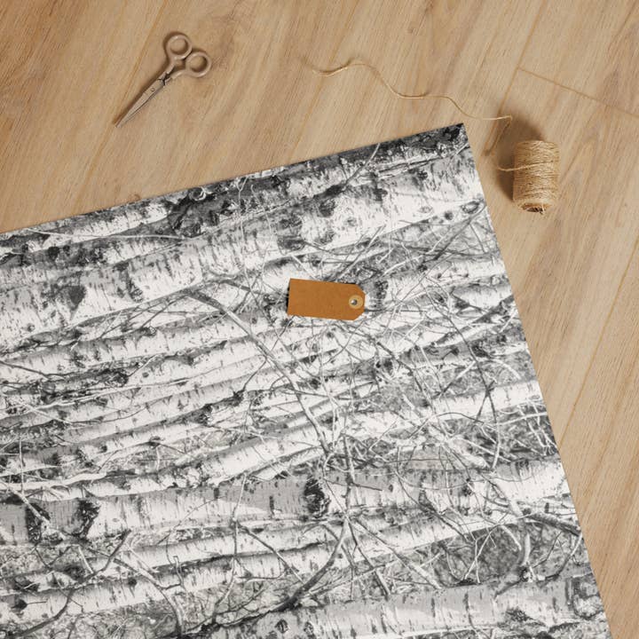 Right On Michigan - Wholesale Flat Wrap - Birch Cluster gift wrap paper2