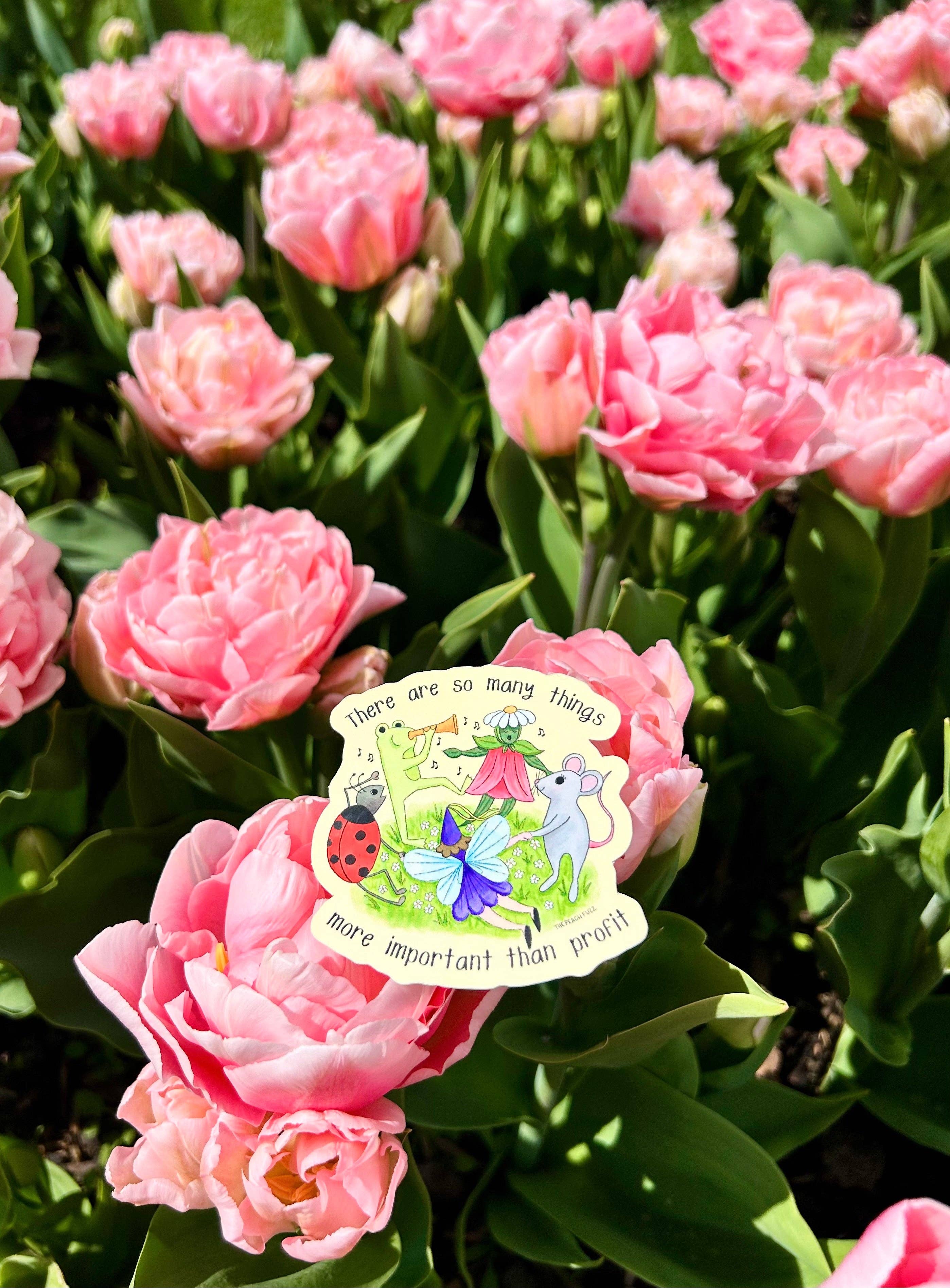 The Peach Fuzz - Wholesale Sticker - More Important Than Profits Sticker2