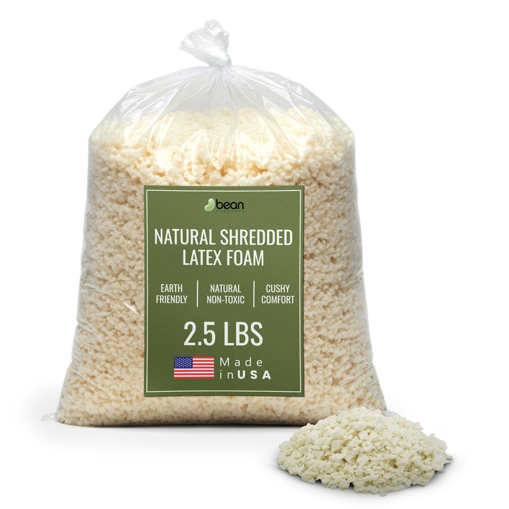 Bean Products - Wholesale Bath Soak/Milk - Organic Latex Foam Fill (Shredded)1