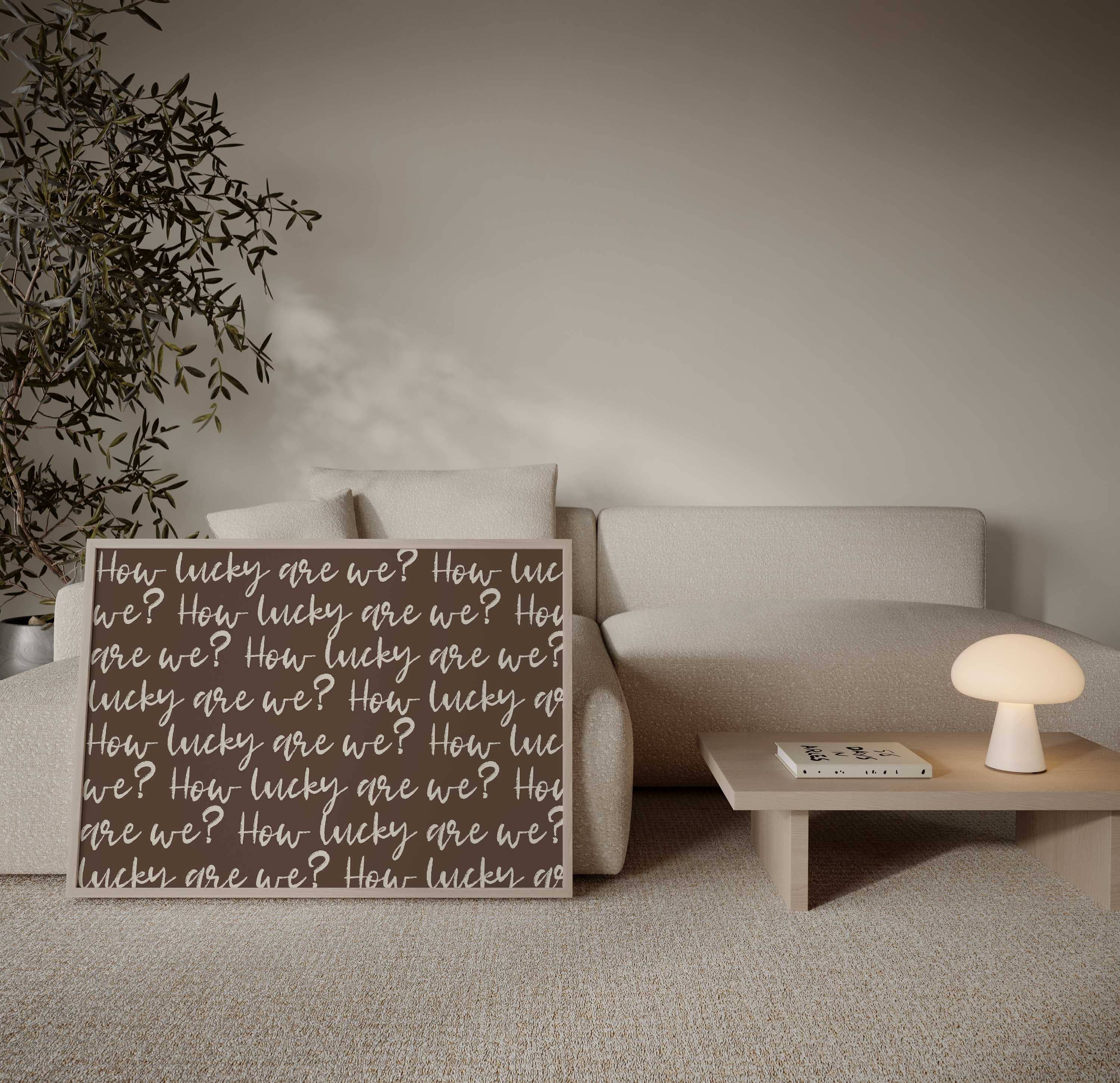 D'LUXE PRINTS - Wholesale Art Print - How Lucky Are We Script Print19