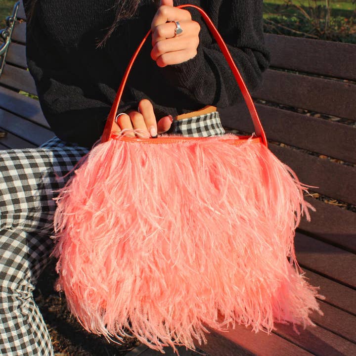 KOLUNTU - Wholesale Tote Bag - Women's - Shayleen Ostrich Feather TOTE3