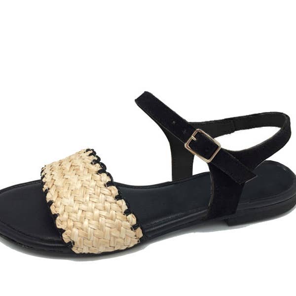 TEANA - Raphia- black cow suede leather per la vendita all'ingrosso da parte di Luca Di Fero