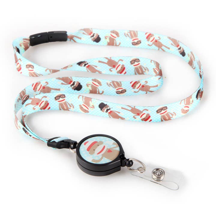 Monsieur Monkey Lanyard w/Badge Reel for wholesale by Bonitas International