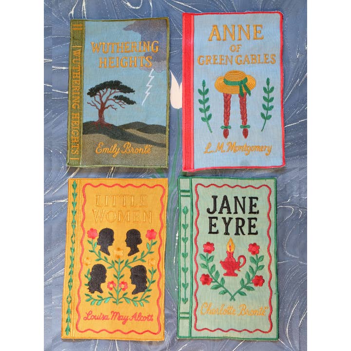 Inner Child – wholesale Dinner & cloth napkin – Literary Heroines Embroidered Cocktail Napkins, Set of 43
