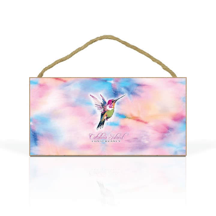 Placa de madera colgante personalizable de 10 x 5 pulgadas: Annas Hummingbird T para venta al por mayor de Matrix