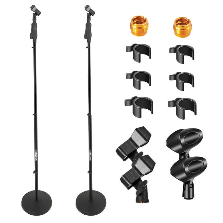 5Core Mic Stand Round Base Adjustable Microphone Mount for wholesale by K Cube Inc