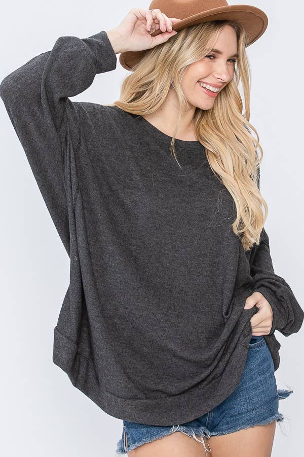 JADE BY JANE - Wholesale Tunic - Women's - OVERSIZE TUNIC WITH SCRUNCHED BACK2