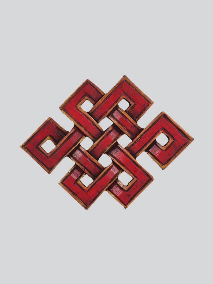 Nodo infinito in legno rosso (EN-02) per la vendita all'ingrosso da parte di Kathmandu Imports