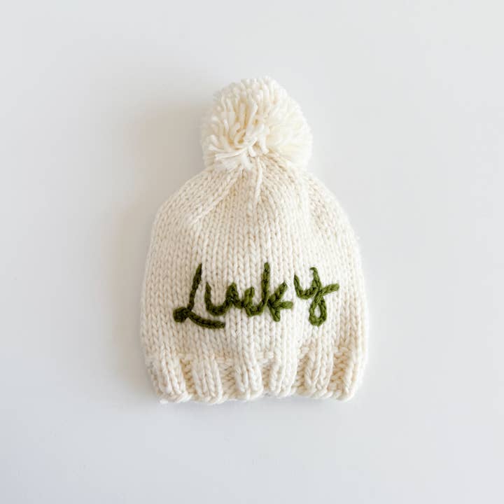 Lucky Hat Baby Kid Beanie Knit Clover Green Clothing per la vendita all'ingrosso da parte di Figgy Friends