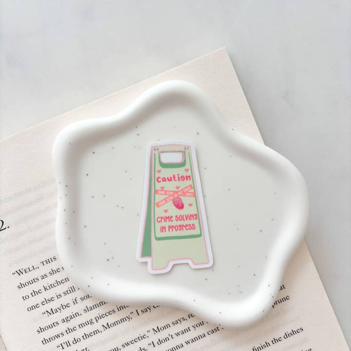 Fleurs on Sunday – wholesale Sticker – Caution Sign Crime | Solving In Progress Sticker1