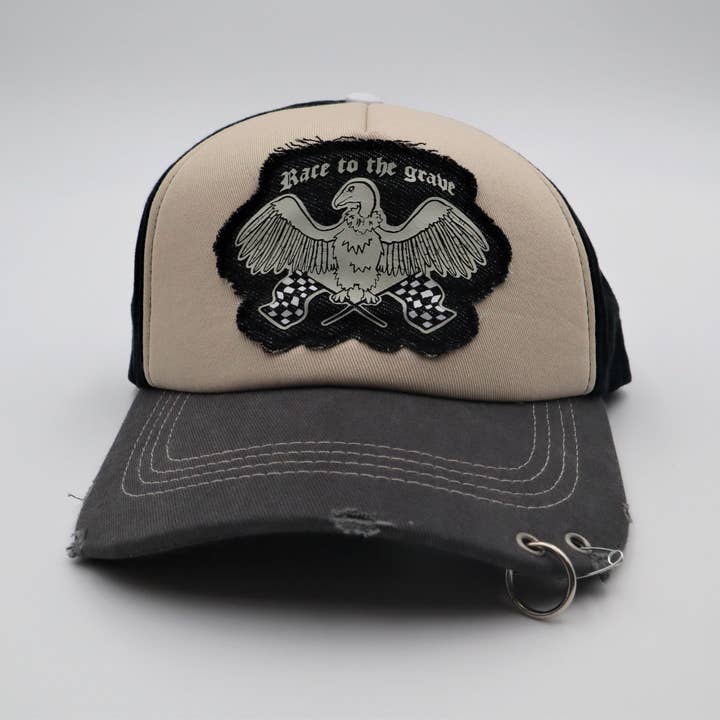 Psychic circle oddities - Wholesale Trucker Hat - Women's - Race to the grave- unisex double pierced dad hat!2