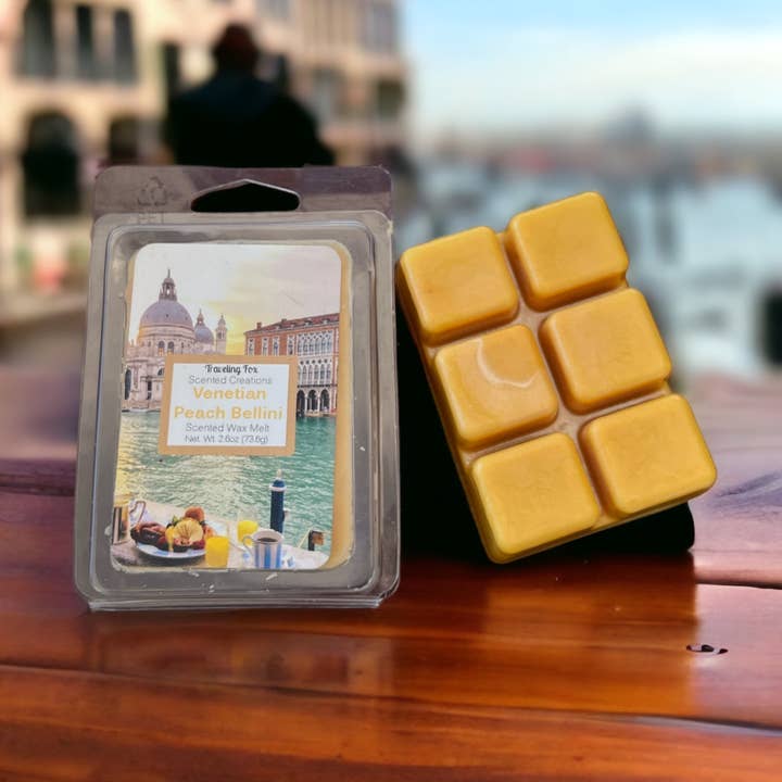 Venetian Peach Bellini Melts for wholesale by Traveling Fox Scented Creations