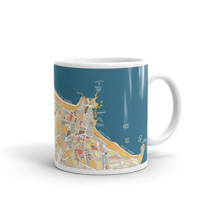 EmYLo - Wholesale Coffee Mug - BIARRITZ illustrated mug - Design City Maps4