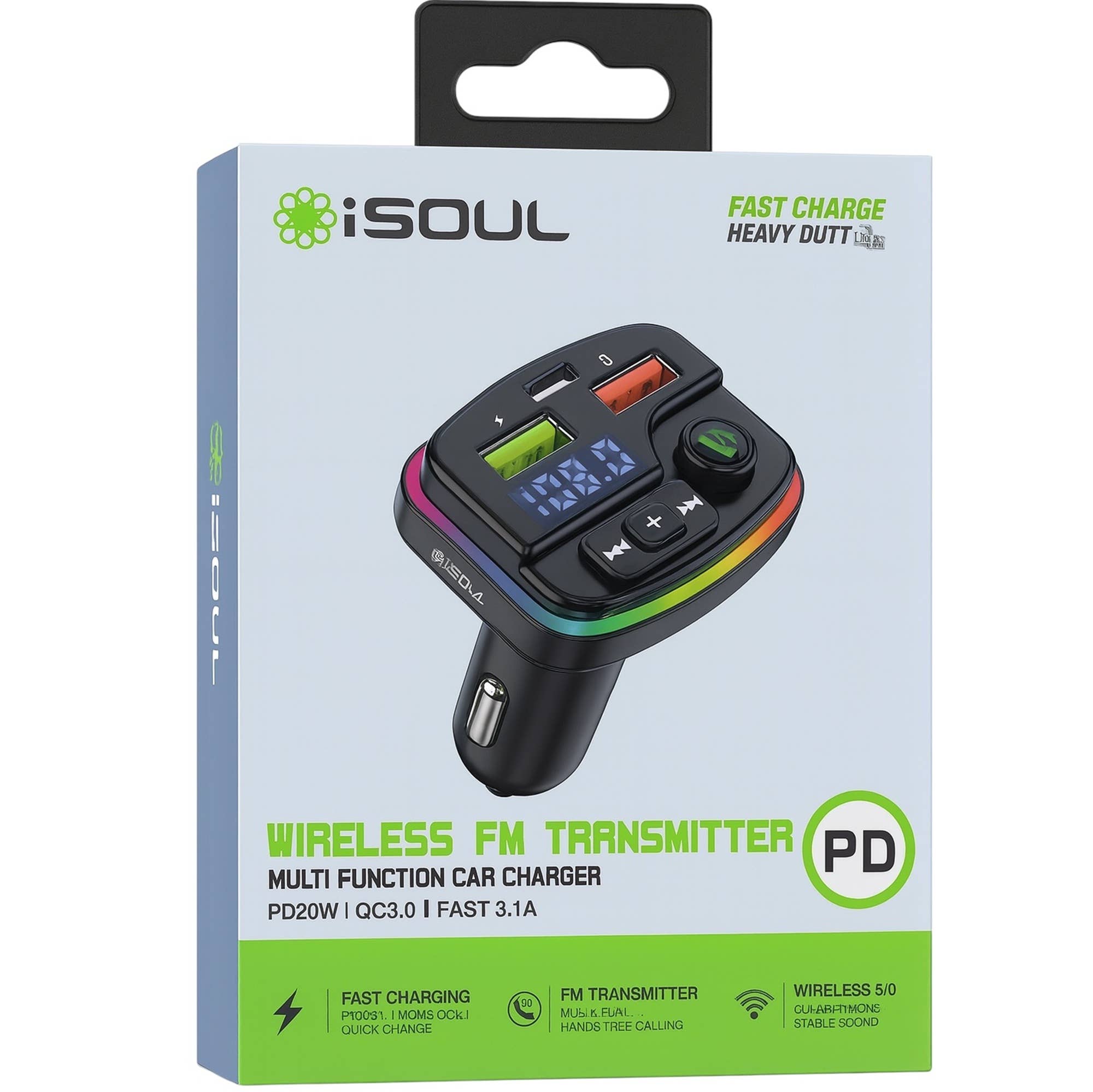 Mighty Wireless - Vente Adaptateurs secteurs - iSoul Émetteur FM sans fil avec fonction PD ALSA915