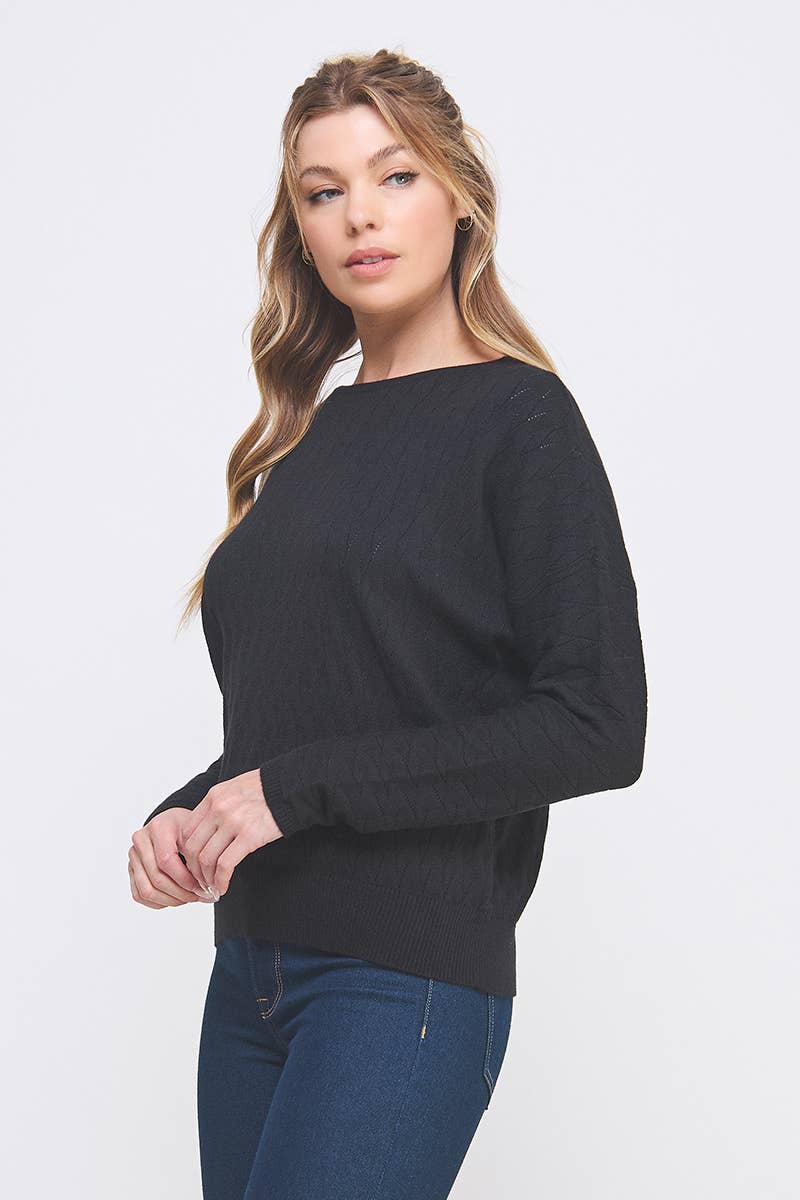 Allie Rose – Top de malha - Mulher por atacado – Manga Comprida de Medida Fina Dolman5
