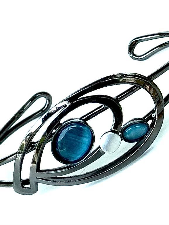 BRACELETS (B) - Manchette en fil en tailles 1 et 2, toutes deux ajustables pour la vente par Christophe Poly / Crono Design