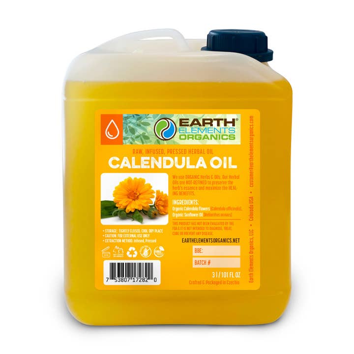 Organic Calendula Oil for wholesale by Earth Elements Organics
