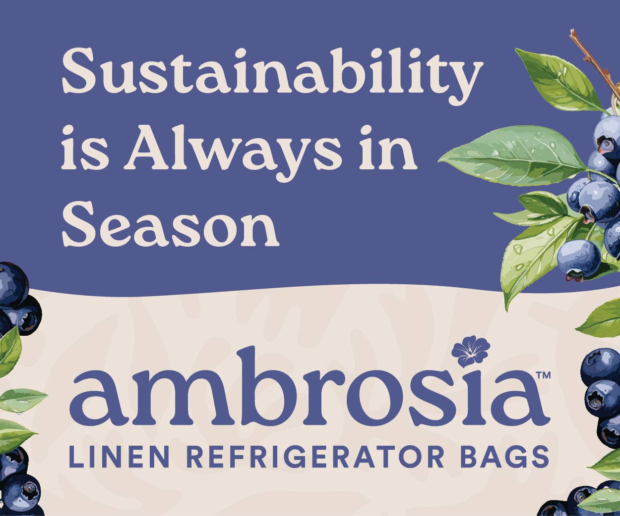 Ambrosia Bag - Wholesale Food Storage Wrap/Bag - Reusable Linen Produce Bag for Berries | Spring Kitchen1