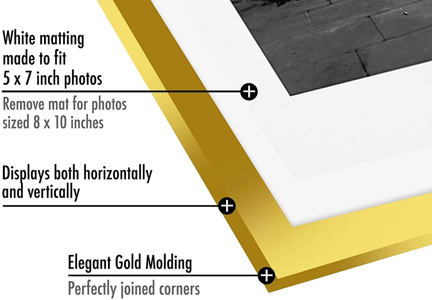 Americanflat - Wholesale Picture Frame - Americanflat Picture Frame with Mat Standard Molding164