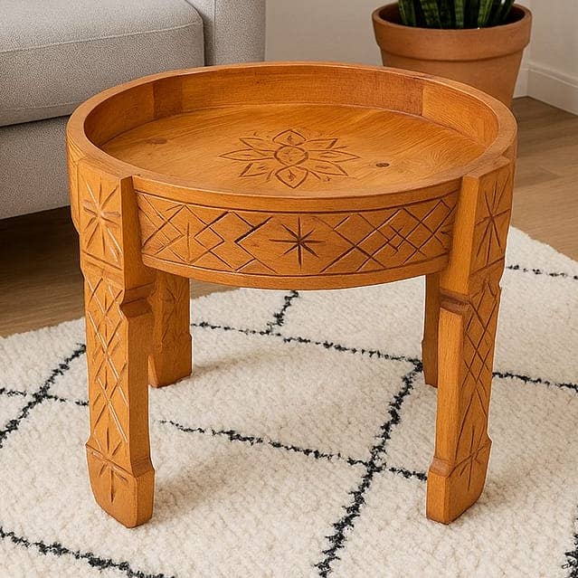 Moroccan Inlaid Coffee Table Berber Craft #2 for wholesale by Etnico del Mondo