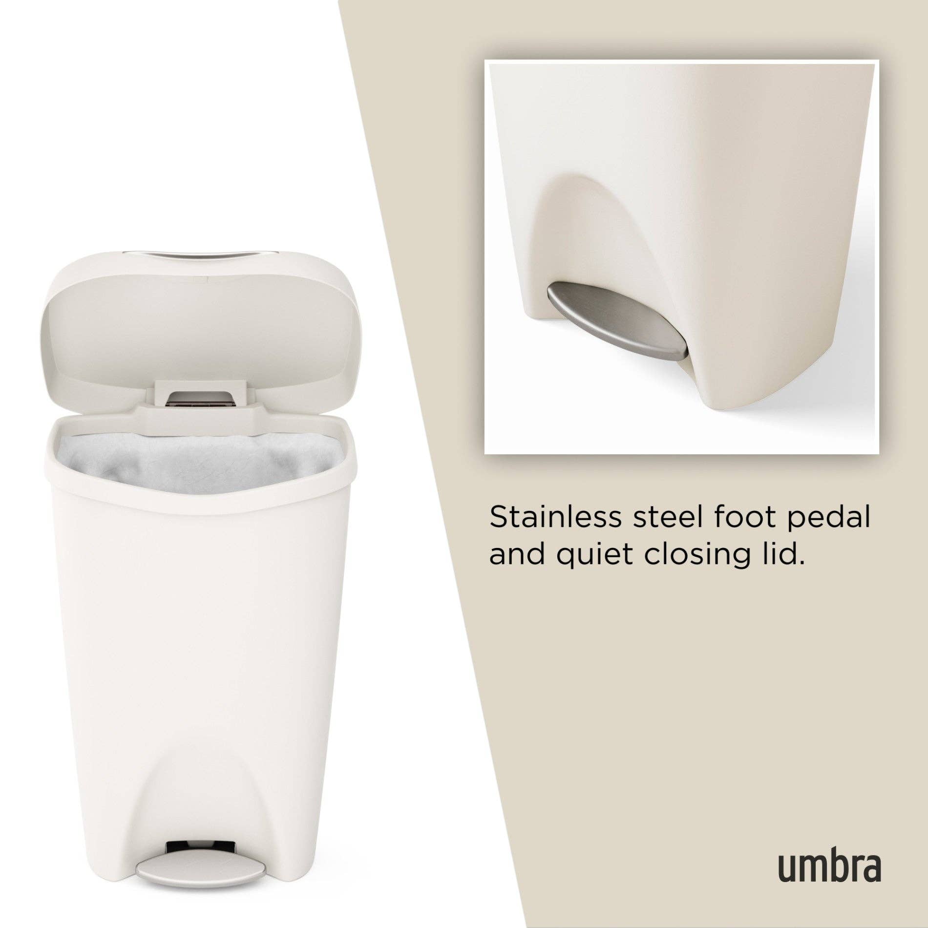Umbra - Wholesale Trashcan/Trash Bin - Brim Step On Trash Can5