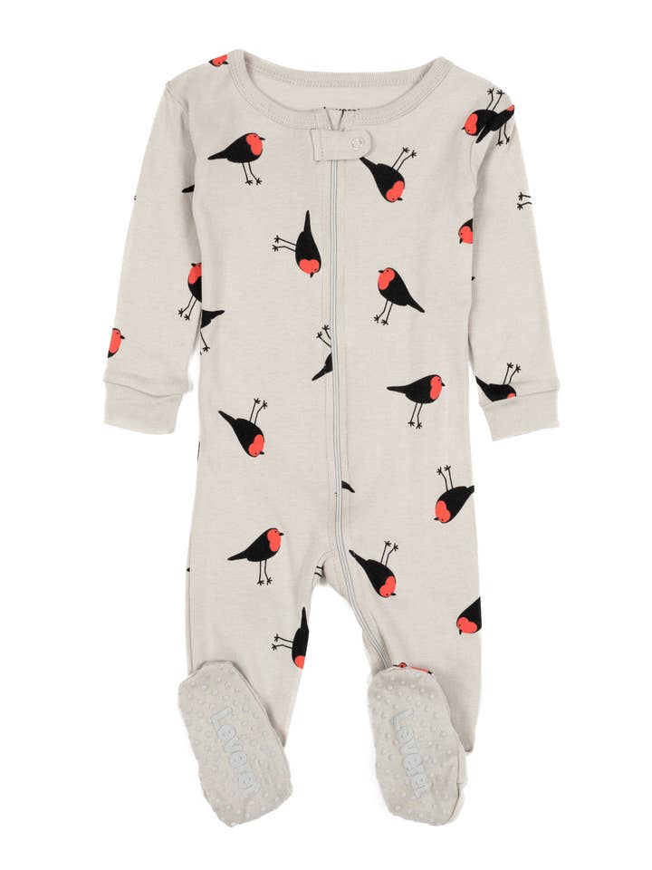 Kids Footed Cotton Pajama Print for wholesale by Leveret Pajamas