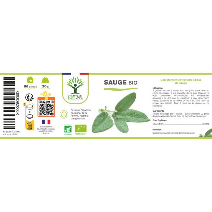 Bioptimal - Wholesale Oral supplement/vitamin - Organic sage - Dietary supplement - in capsules12