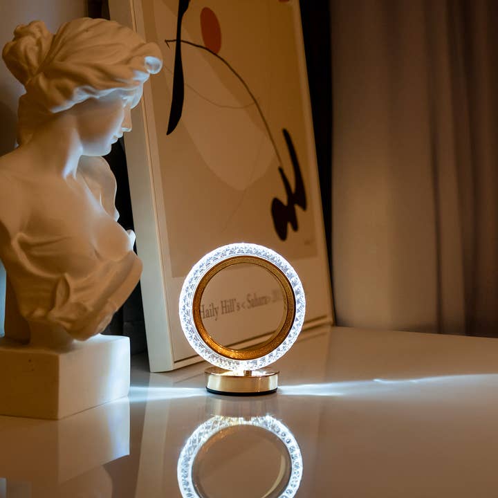 LAX Gadgets - Wholesale Accent/Desk Lamp - Night Stand LED Light with Ring design- Retail Packaging2