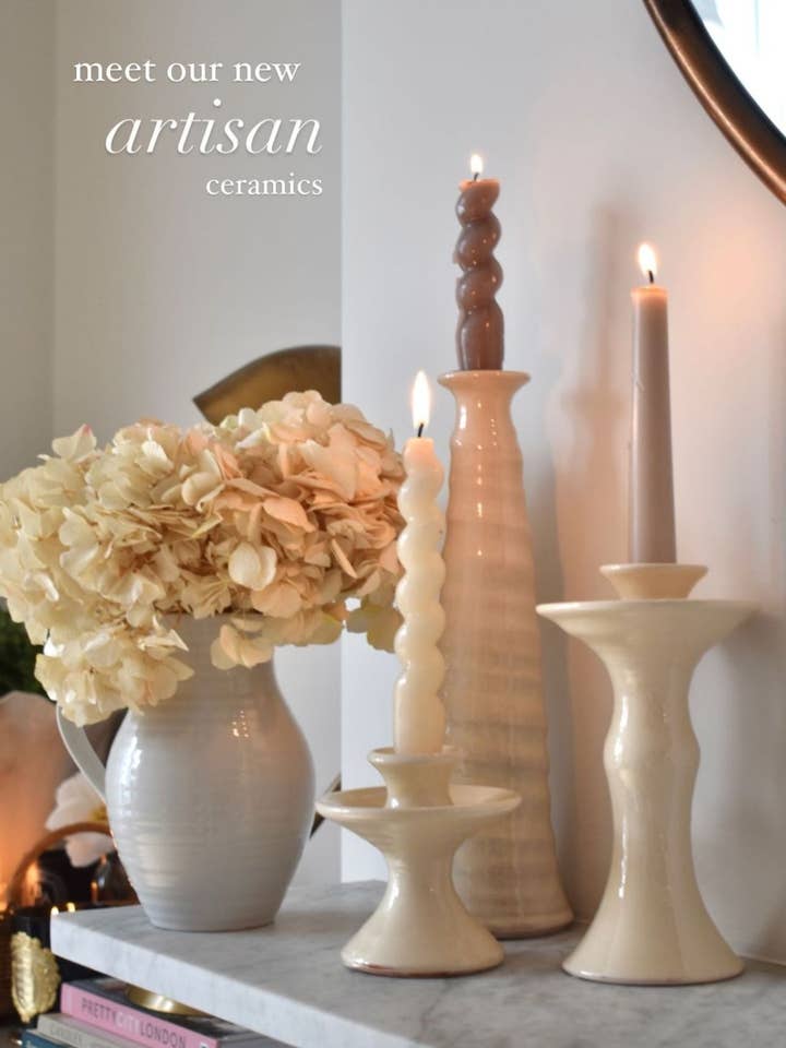 Portavelas grande. para venta al por mayor de Cerámica Roca Caus