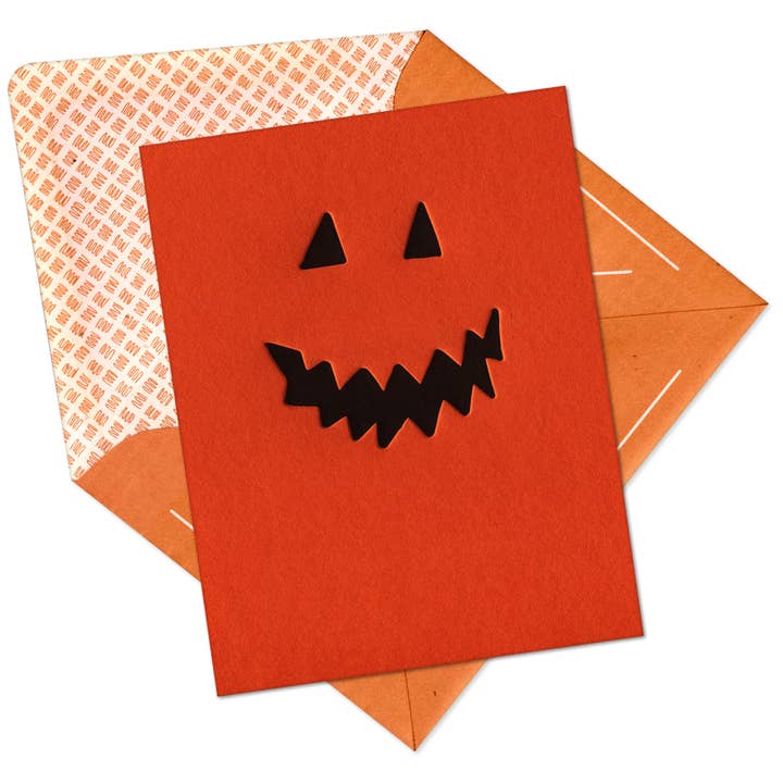 INK MEETS PAPER - Wholesale Halloween Card - Jack O' Lantern Cute Halloween Greeting Card Letterpress3