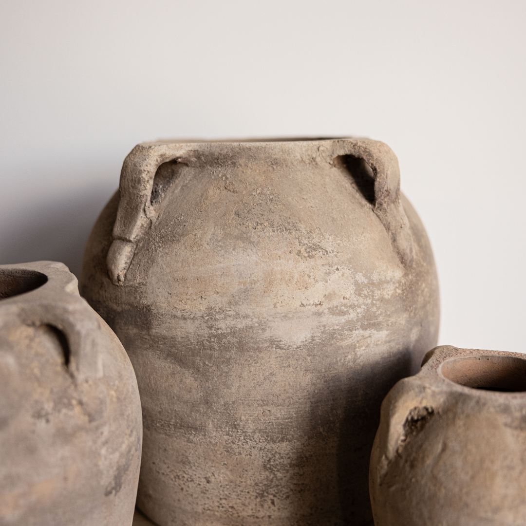 Luxe B Co - Wholesale Vase - Blanc Beige Wash Vase Pot With Handles Large6