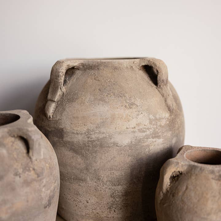 Luxe B Co - Wholesale Vase - Blanc Beige Wash Vase Pot With Handles Large6