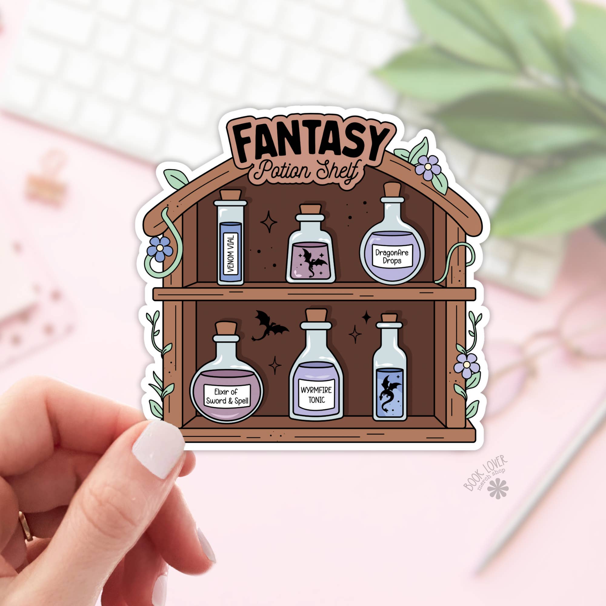 Book Lover Merch Shop - Wholesale Sticker - Fantasy Potion Shelf Stickers / Bookish Stickers