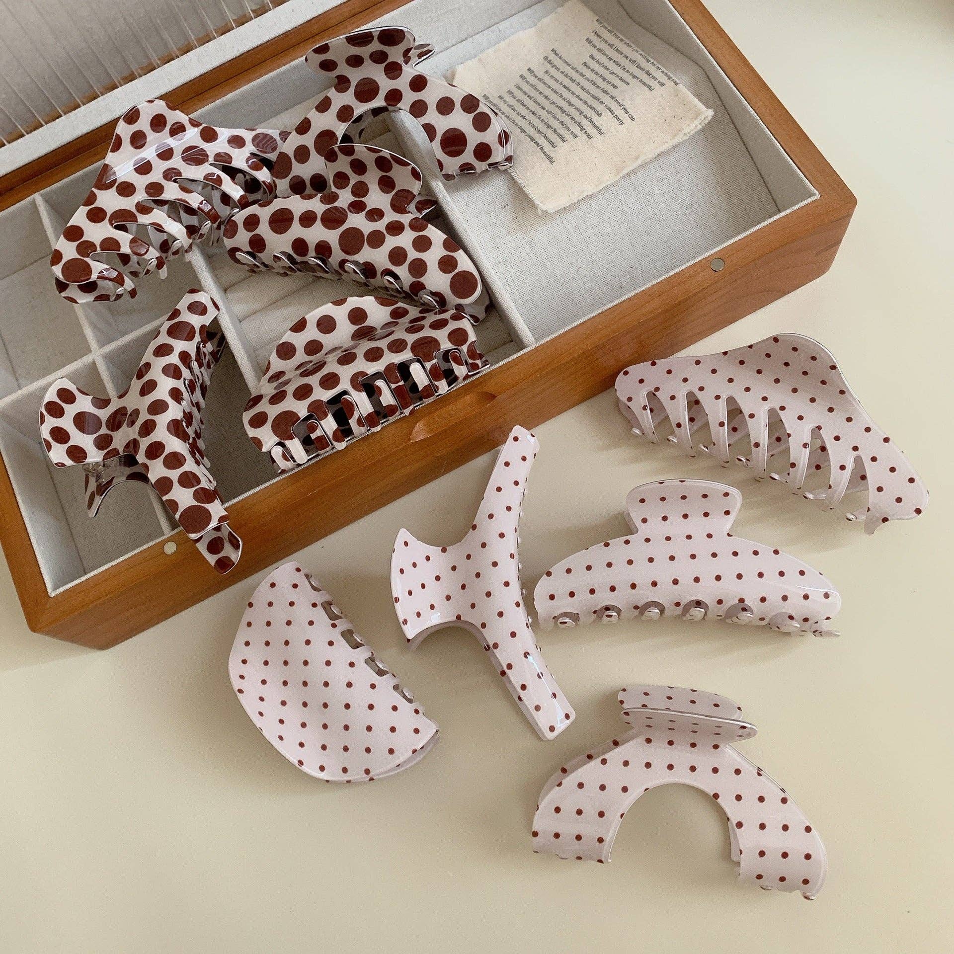 Dipped Shop - Vente Pince à cheveux – femme - Pince à cheveux à pois simples et blocs de couleur DP25F57313