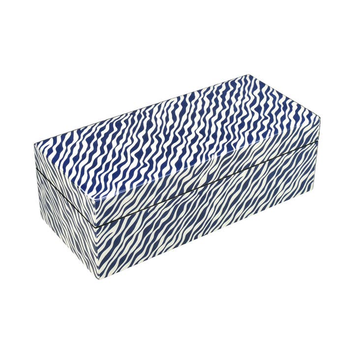 Blue Wave - Pencil Hinged Box - PL-30BW for wholesale by Pacific Connections