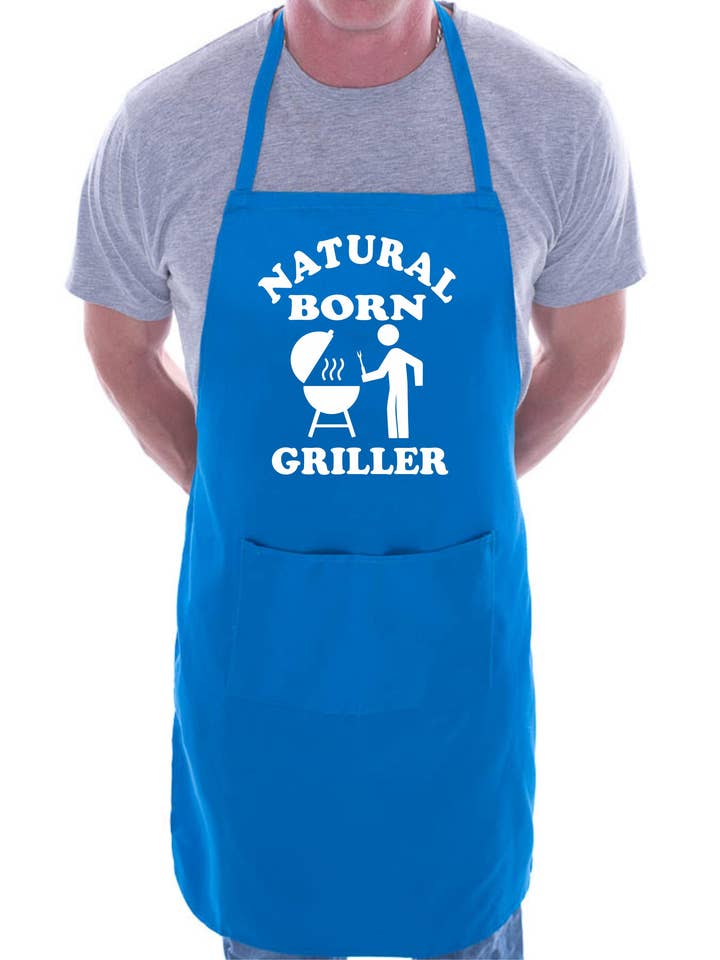 Natural Born Griller Funny Apron s Baking BBQ for wholesale by Print4U