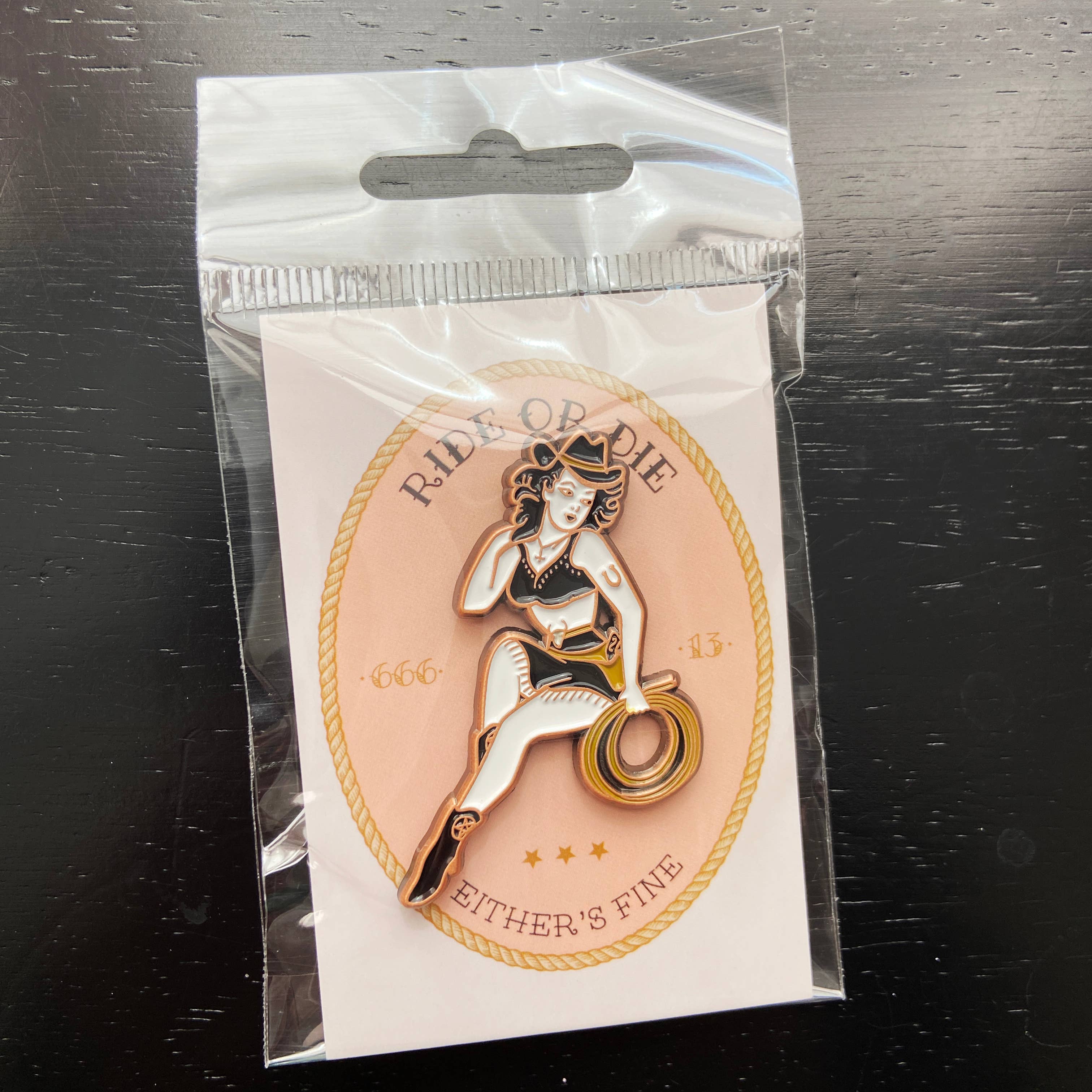 Wild Hunt - Wholesale Lapel Pin/Button - Goth Cowgirl Enamel Pin2