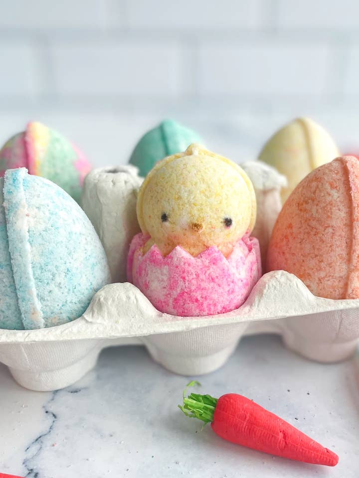 Easter Egg Bath Bomb - 6 pack - with hidden toys for wholesale by The Sister Made