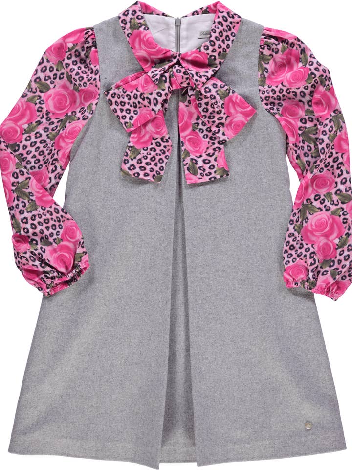 Vestito grigio e rosa tigrato per la vendita all'ingrosso da parte di Piccola Speranza