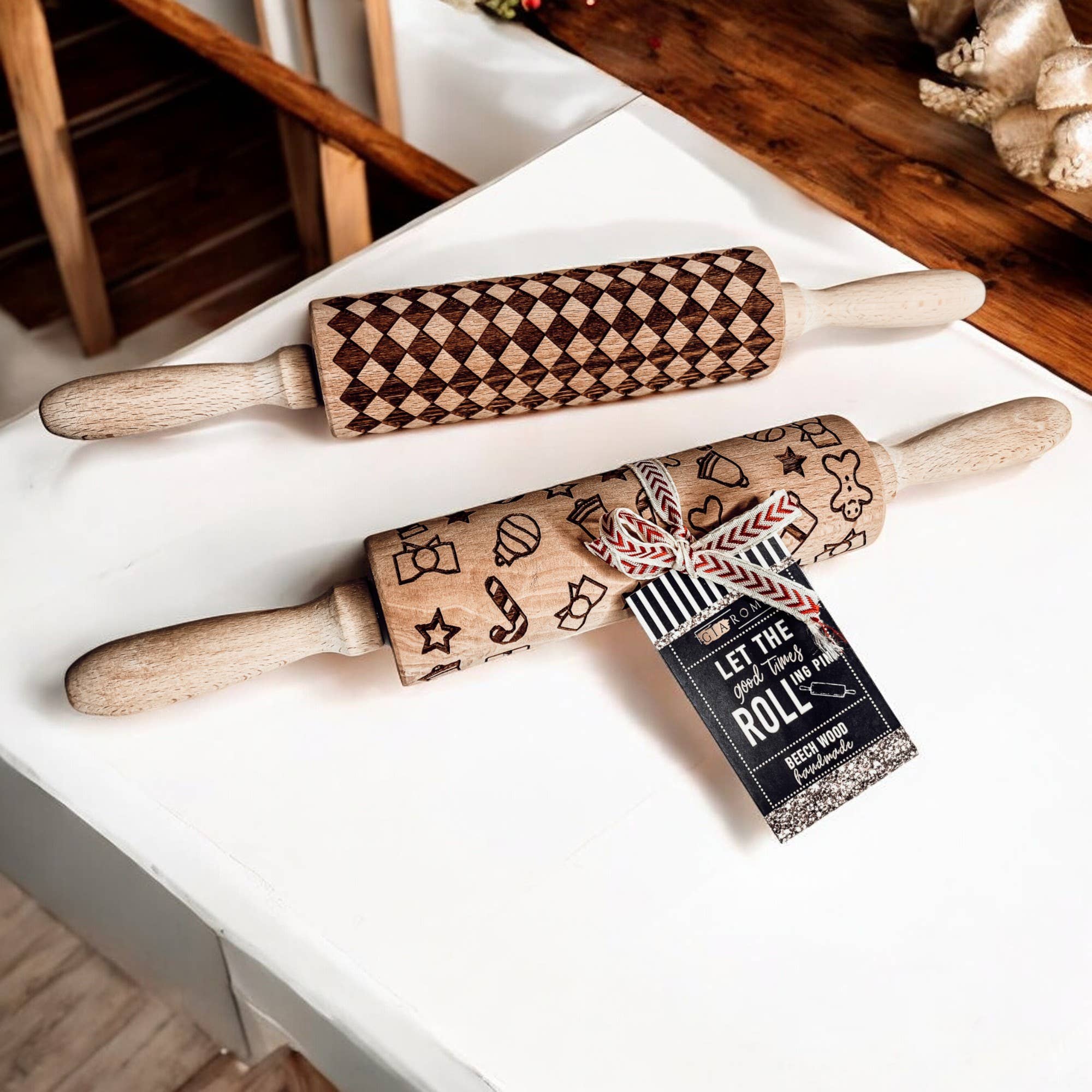Gia Roma - Wholesale Rolling Pin - Christmas Cookie Gift Set, Wood Rolling Pin + Cookie Cutters59