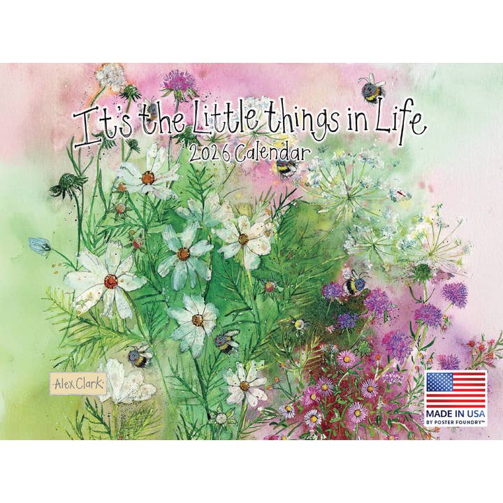 Multi Color Alex Clark Little Things Life Calendar 2026 Nature Animal Monthly Wall for wholesale on Faire