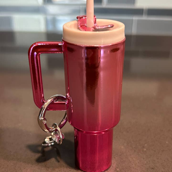 JILLIAN INK LLC - Wholesale Keychain - Women's - Chrome Ombre Plastic Tumbler Keychain with Removable Lid9