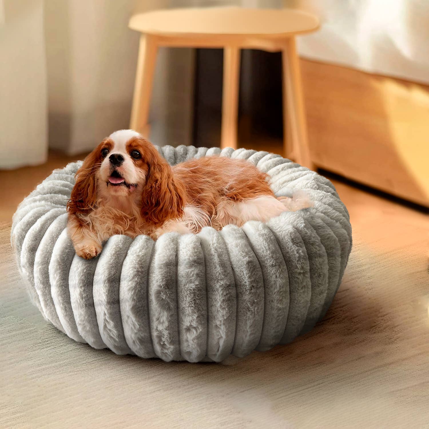 Precious Tails - Wholesale Pet Bed - Cat/Dog - ELLE Décor Round Wide Wale Pet Cuddler Bed for dogs & cats
12