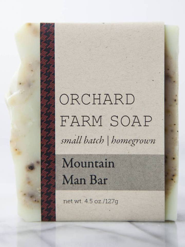 4.5oz Mountain Man Soap Bar for wholesale by Orchard Farm Soap